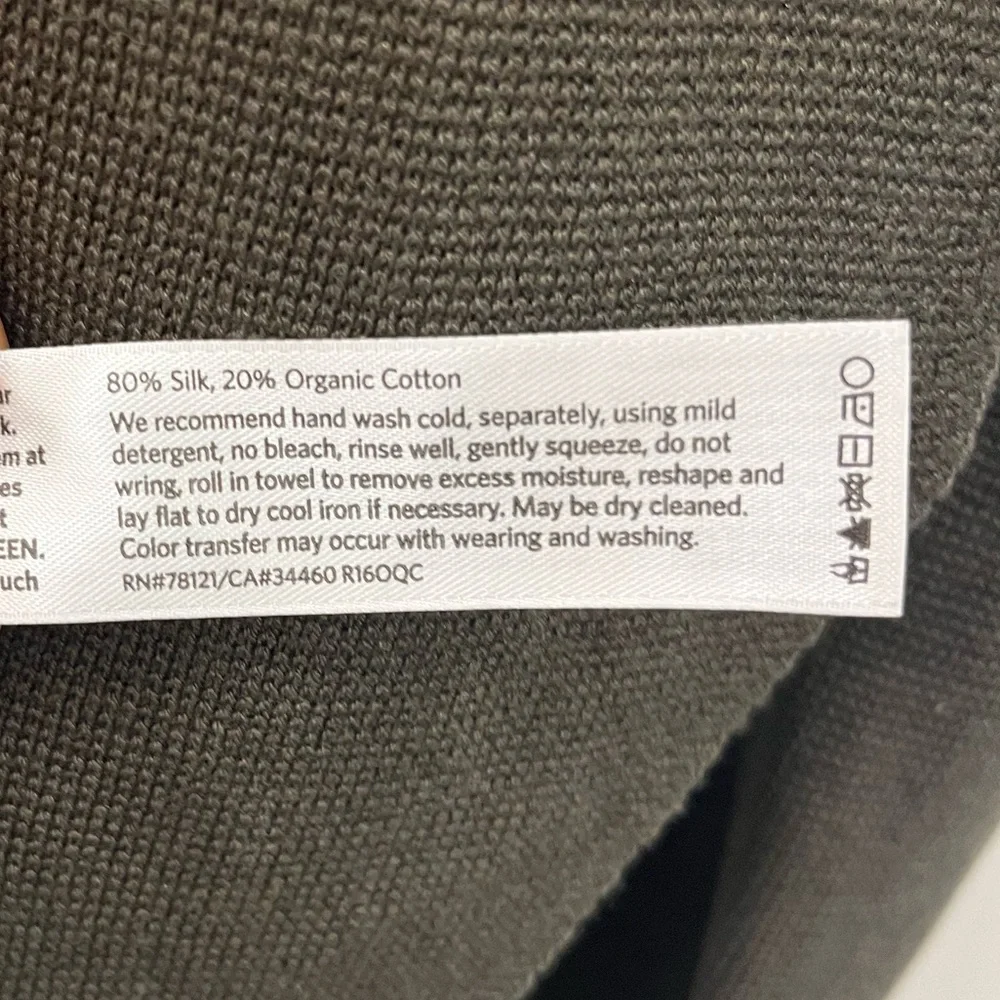 Eileen Fisher dark Green Open-Front Cardigan Size Medium - Picture 10 of 11